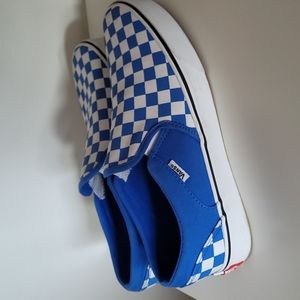 Blue vans size women's 10 slip on